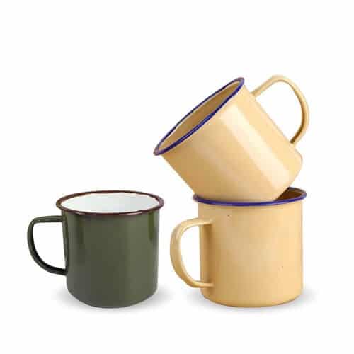 custom tin camping mugs